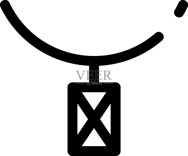 项链图标或Logo孤立符号图标素材