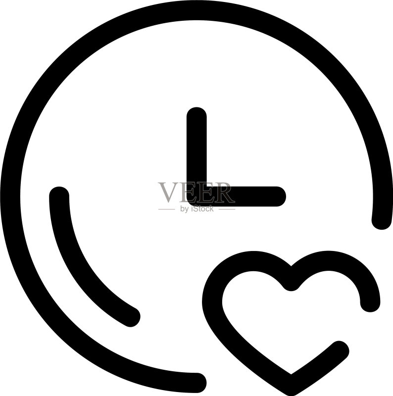 时间爱情图标或logo孤立符号图标素材