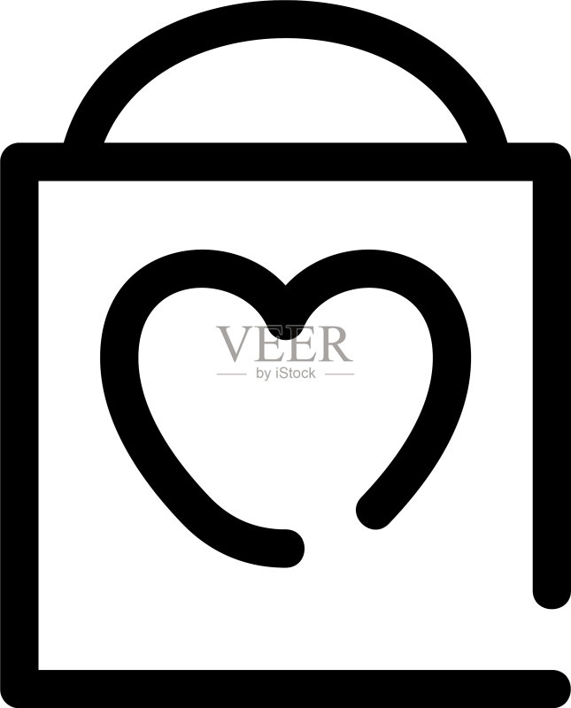 情人节购物图标或Logo图标素材