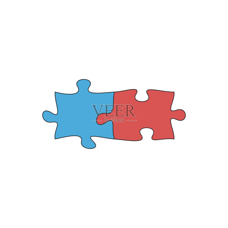 彩色拼图logo图标素材