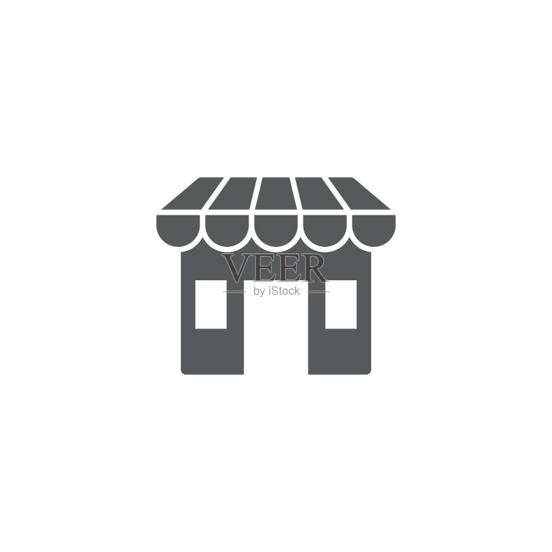 商店图标彩色线条轮廓标志图标素材