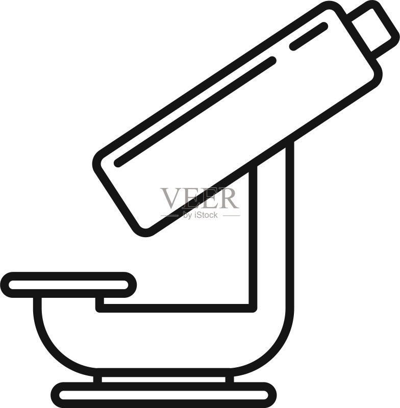 纳米技术显微镜轮廓图标图标素材