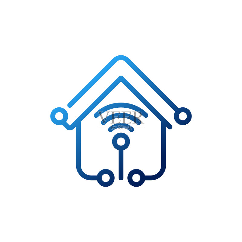 智能家居连接图标Logo设计图标素材