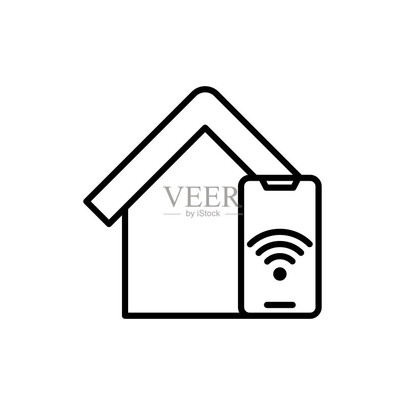 智能家居连接图标Logo设计图标素材