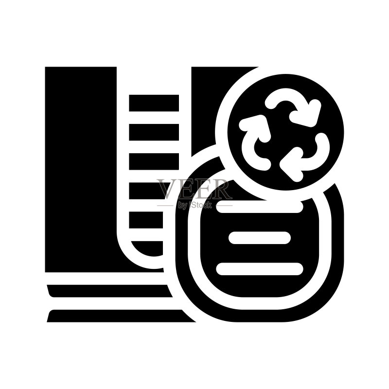 可重复使用的卸妆棉字形图标矢量图图标素材