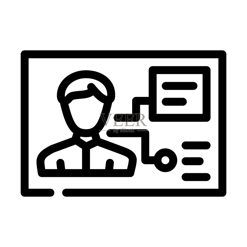 客户分析KYC线性图标矢量图图标素材