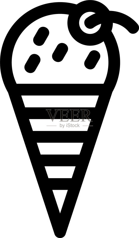冰淇淋图标或logo独立标志符号图标素材