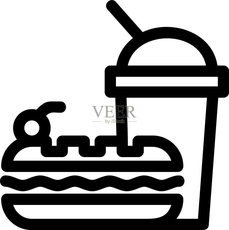 孤立的午餐图标或logo标志符号图标素材