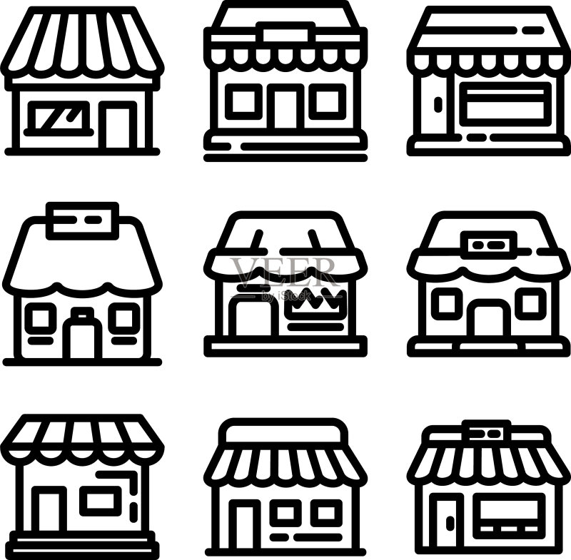 市场图标或标志独立符号图标素材