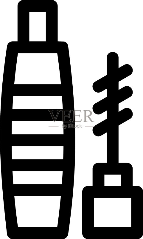 睫毛膏图标或logo隔离符号图标素材
