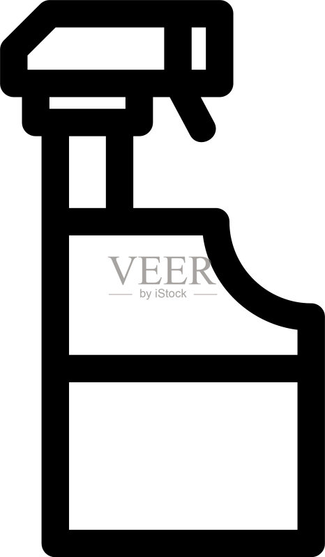喷雾器图标或徽标隔离符号图标素材
