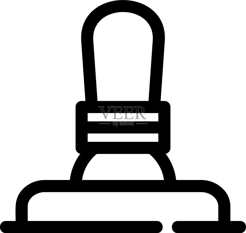 隔离的印章图标或LOGO标志符号图标素材