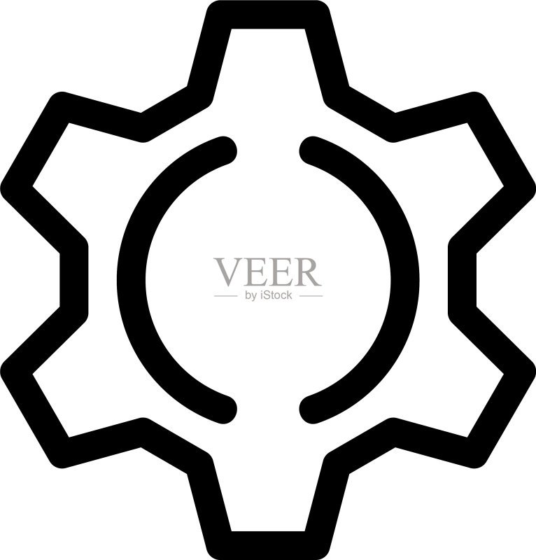 齿轮图标或logo孤立符号图标素材