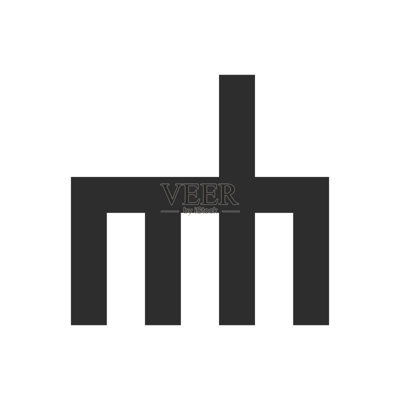 MH字母标志或HM标志设计图标素材