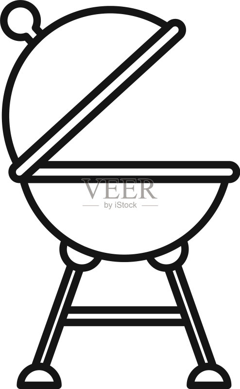 打开的火盆图标轮廓样式图标素材