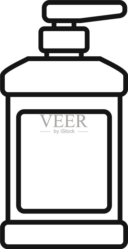 消毒液分配器图标轮廓图标素材