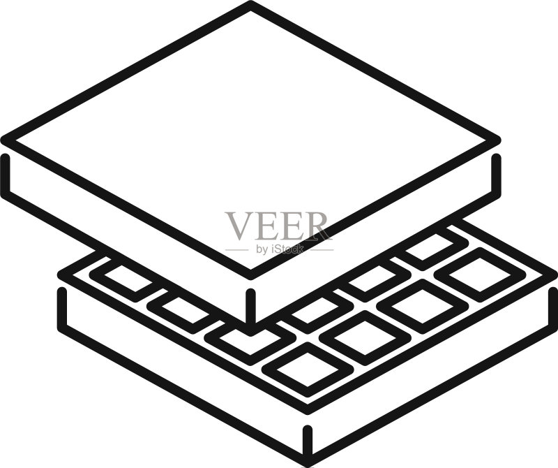 隔音板图标轮廓样式图标素材