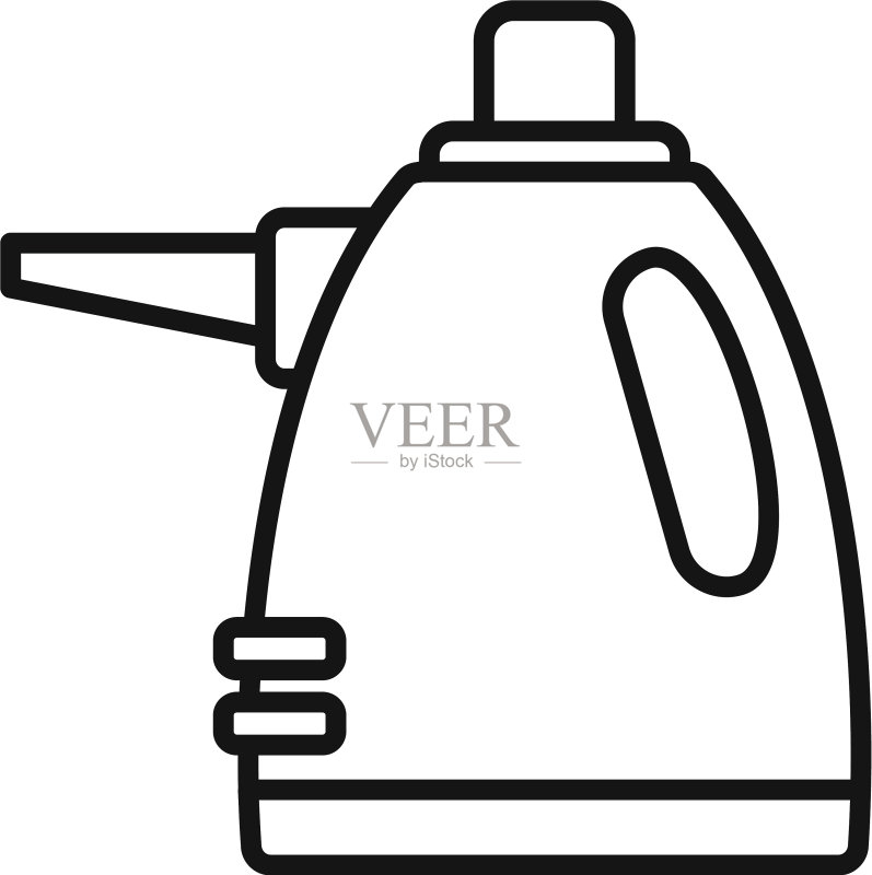 蒸汽清洁器轮廓图标图标素材