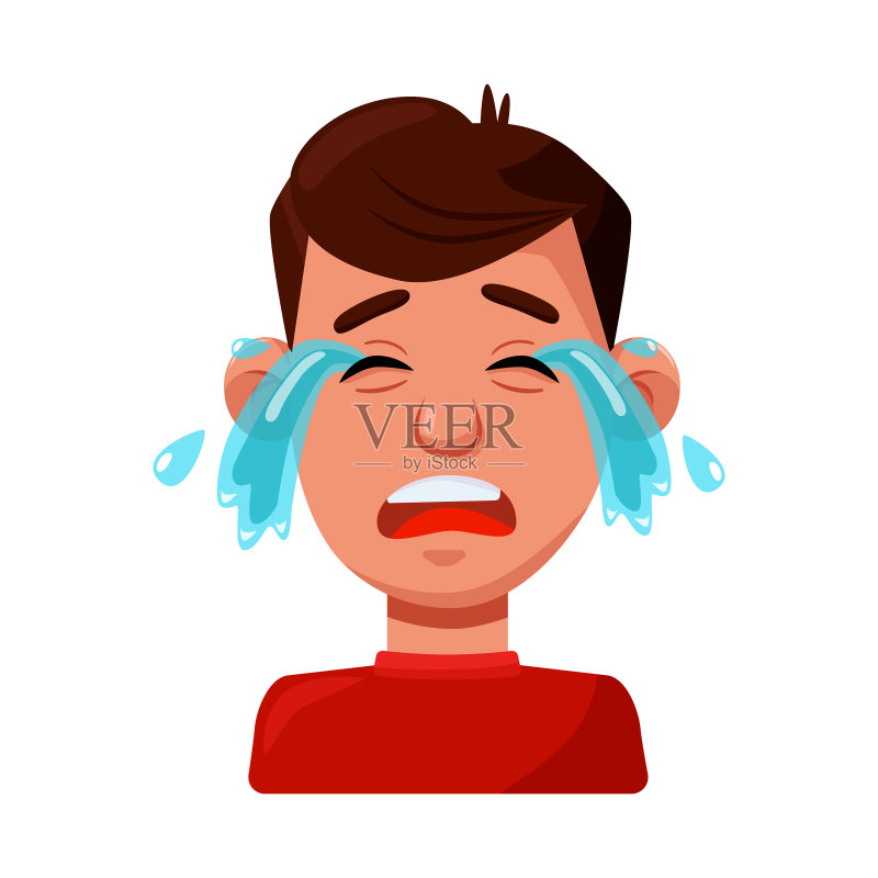 男人和哭泣的标志集合图标素材