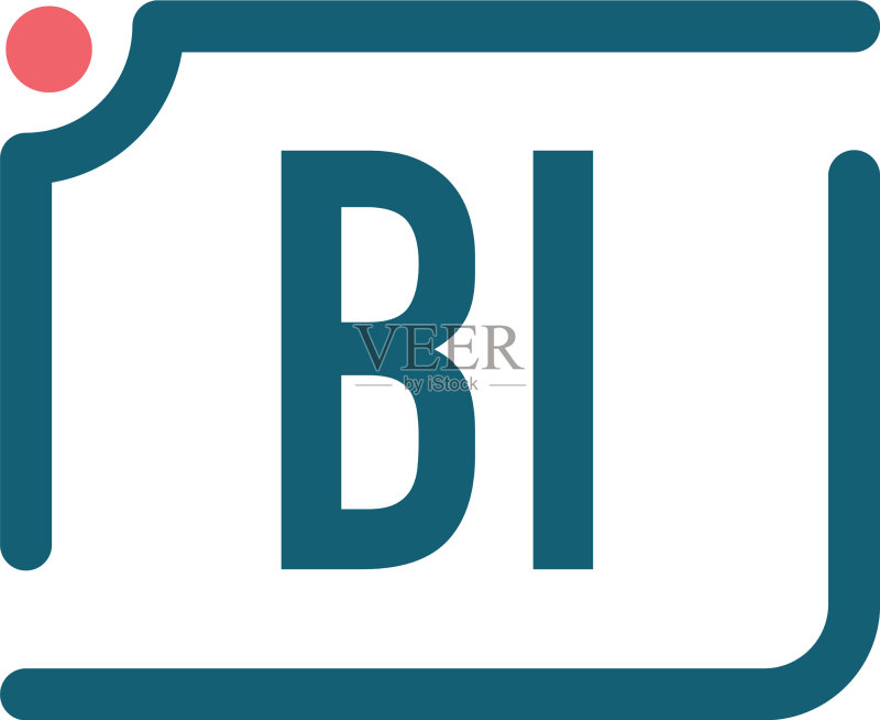 字母BI相机标志设计模板图标素材