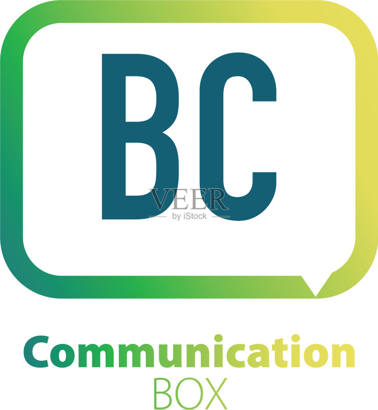 通信盒子字母BC Logo设计图标素材