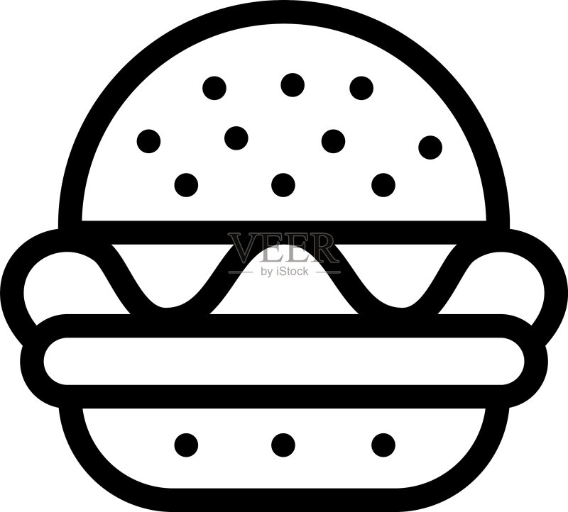 汉堡图标素材