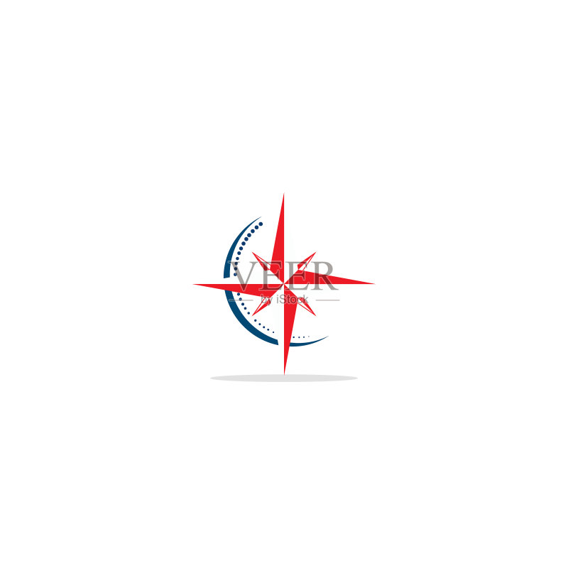 星星指南针logo图标素材