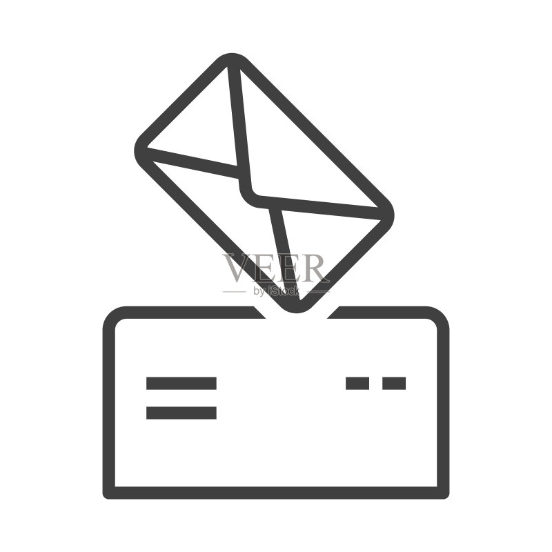 简洁信箱寄信图标图标素材