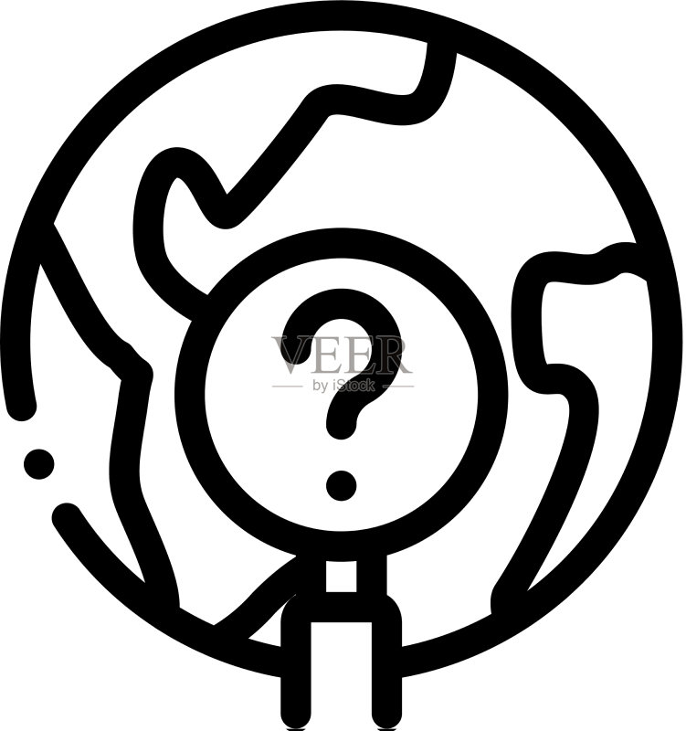 地球研究者线性图标图标素材