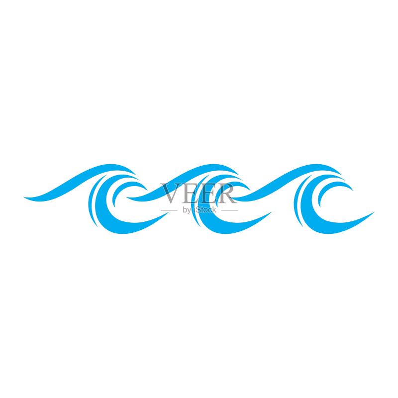 水波图标矢量设计图标素材