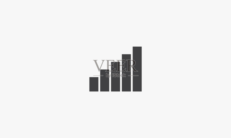 白色背景上的信号强度创意图标图标素材