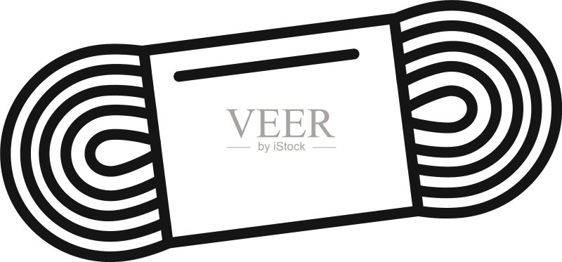 缝纫线图标轮廓样式图标素材