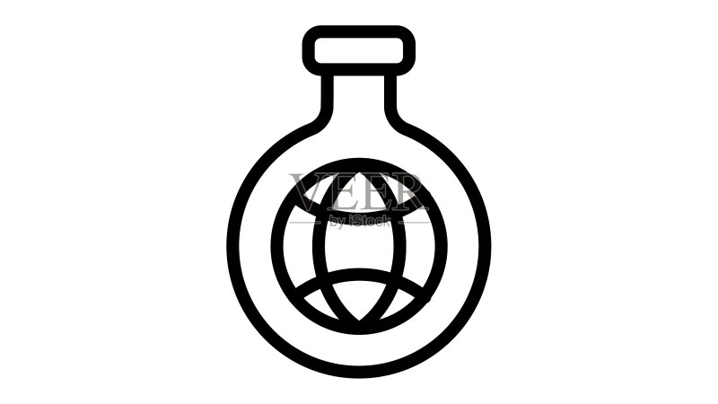 互联网研究公式管独立隔离图标素材