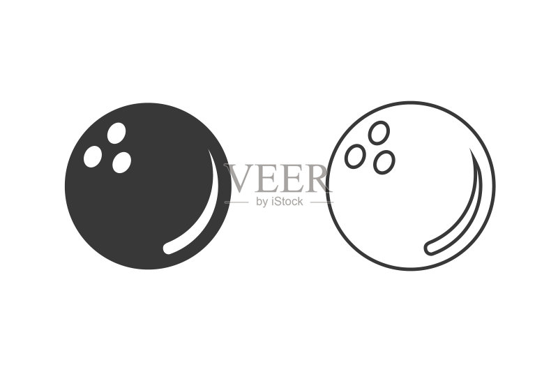 保龄球图标集矢量图设计图标素材