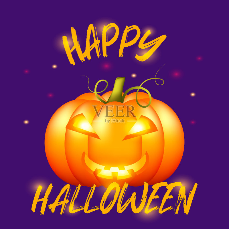 万圣节的海报。贺卡文本模板。邀请与万圣节海报的庆祝设计。矢量插图。活动海报、请帖。正版模板素材