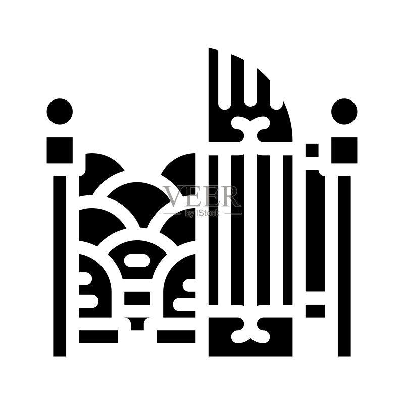 墓地入口标志矢量图图标素材