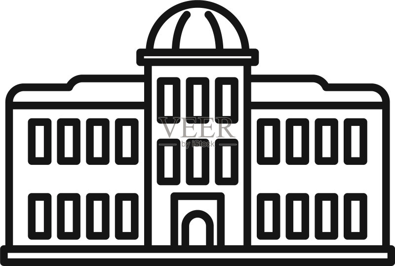 议会宫殿图标轮廓样式图标素材