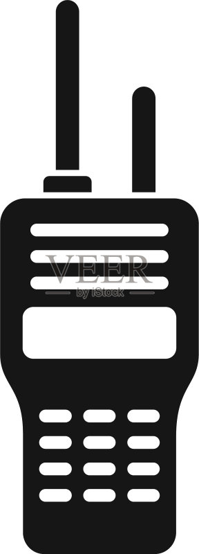 安保服务对讲机简约风格图标图标素材
