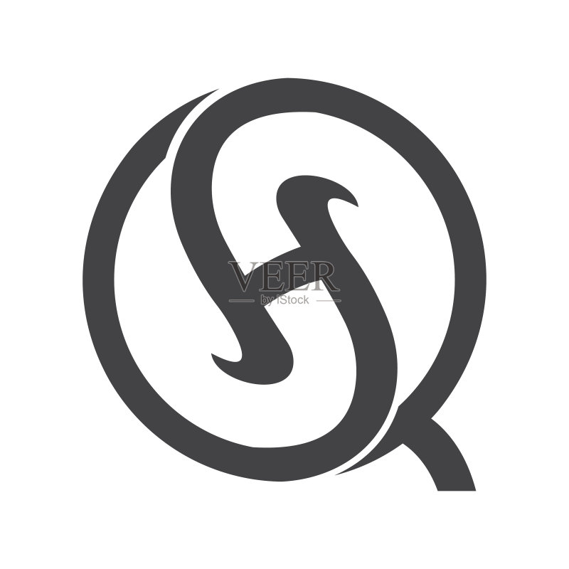 QH HQ Q和H字母标志设计图标素材