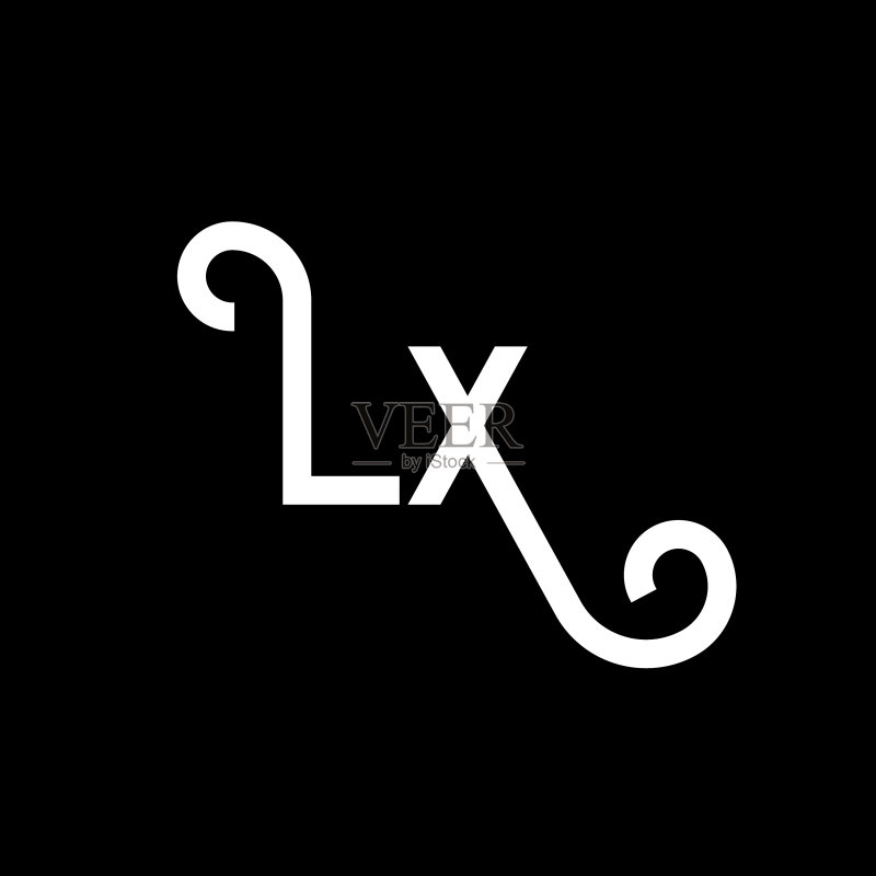 LX圆形组合三角形标志图标素材