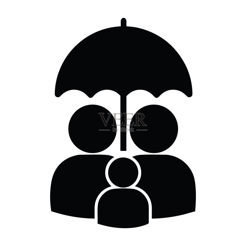人寿保险，保障，雨伞，家庭保险图标图标素材