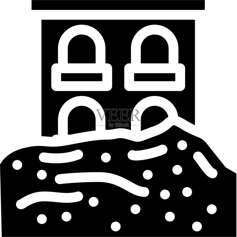 特大暴雨灾害标志字形图标图标素材