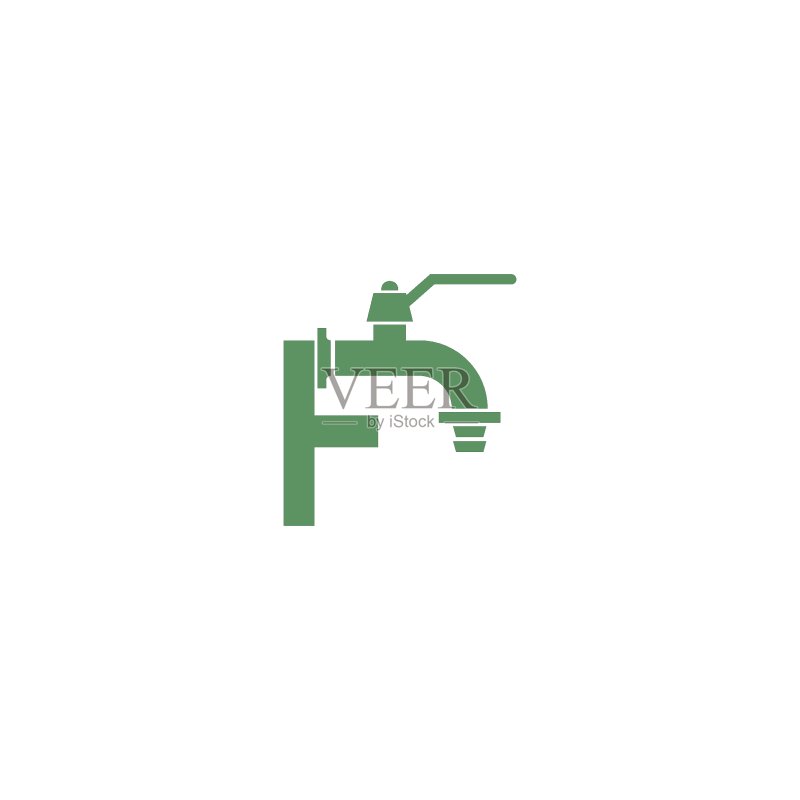 字母F水龙头图标logo设计矢量图标素材