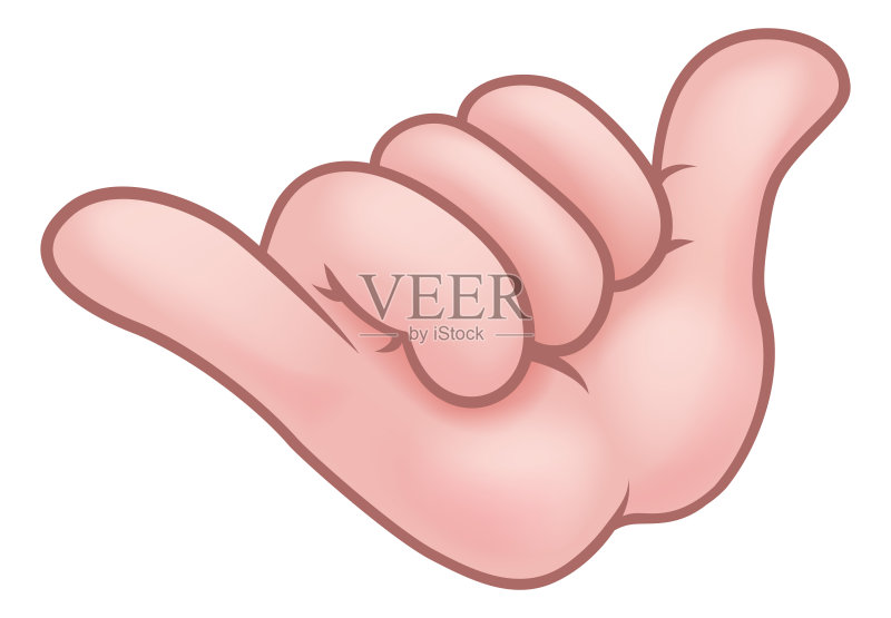 沙卡手势卡通符号图标素材