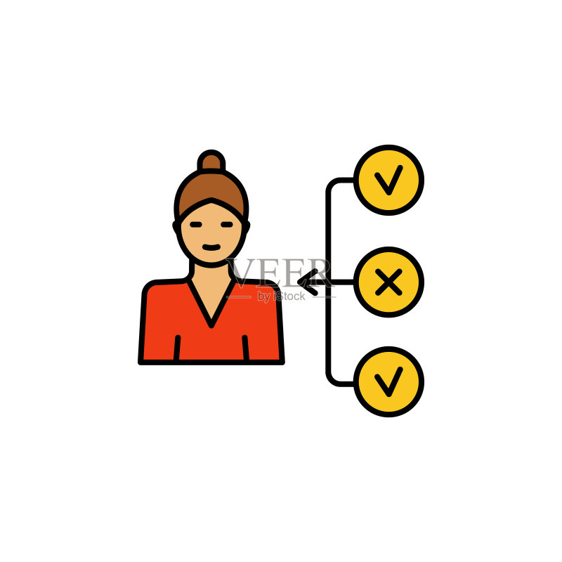 彩色用户线性图标图标素材