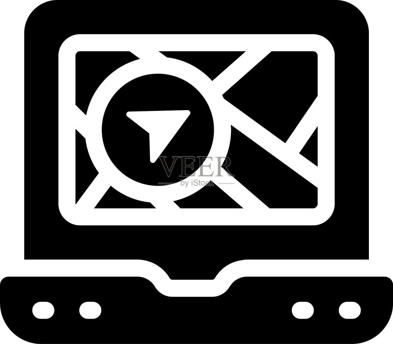 笔记本电脑位置图标素材