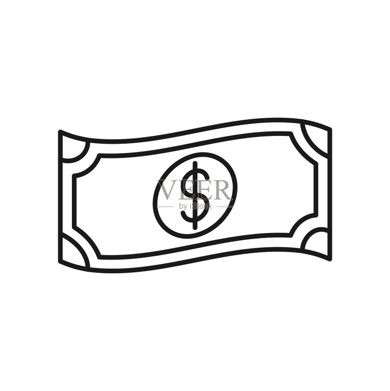 美元金钱图标设计概念图标素材