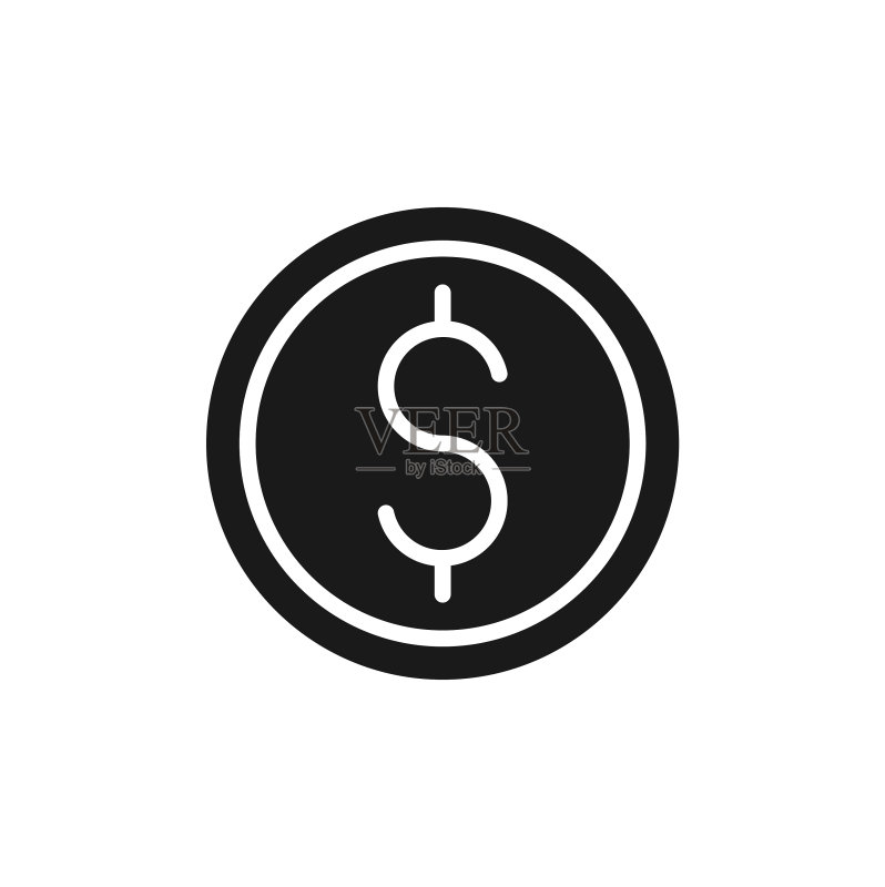 美元硬币图标设计概念图标素材