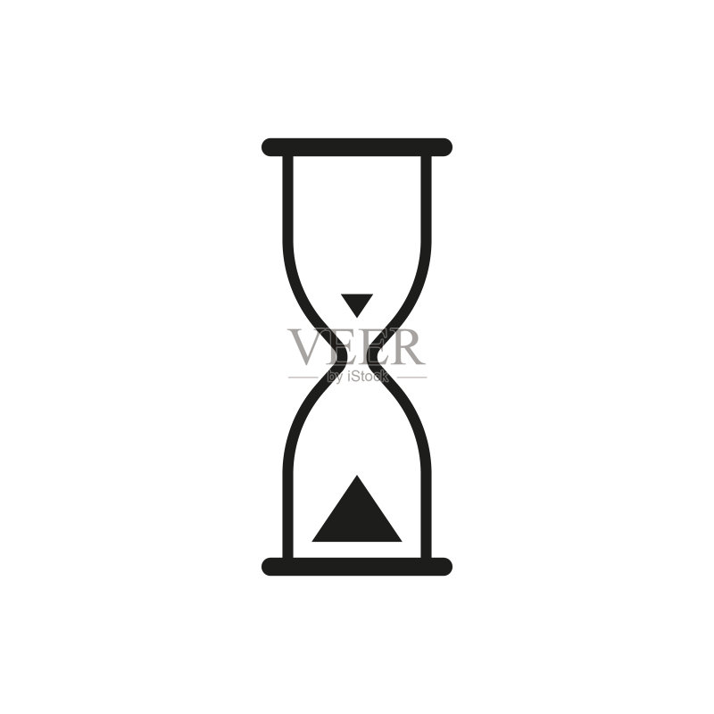 沙漏图标，扁平设计矢量插画图标素材
