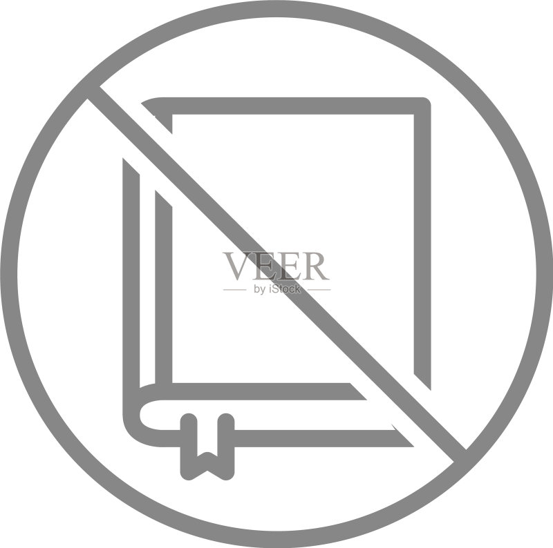 禁止标志书籍图标，禁止书籍图标素材